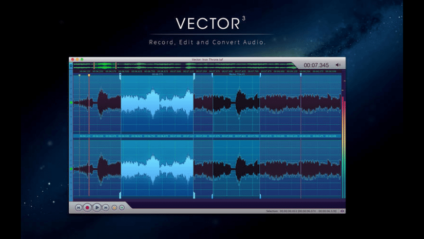 Vector 3 Express: Audio Editor for Mac - review, screenshots