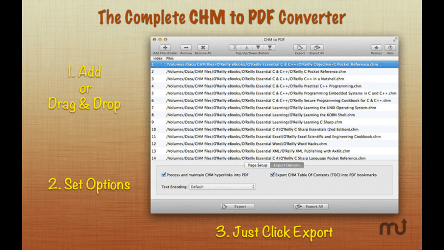 CHM to PDF for Mac - review, screenshots