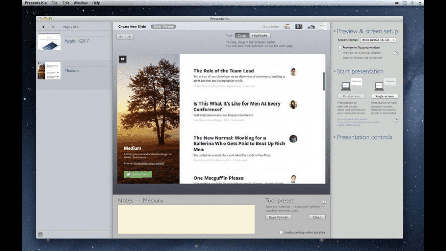 Presentable for Mac - review, screenshots