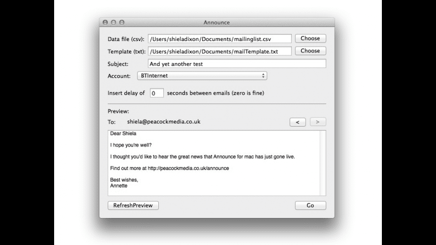 Announce for Mac - review, screenshots