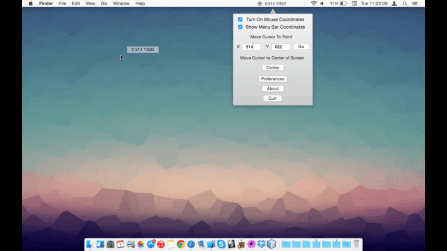 Mouse Coordinates for Mac - review, screenshots