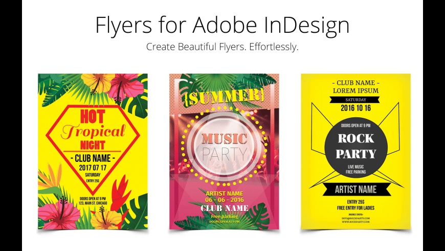 Flyer Templates for InDesign for Mac - review, screenshots