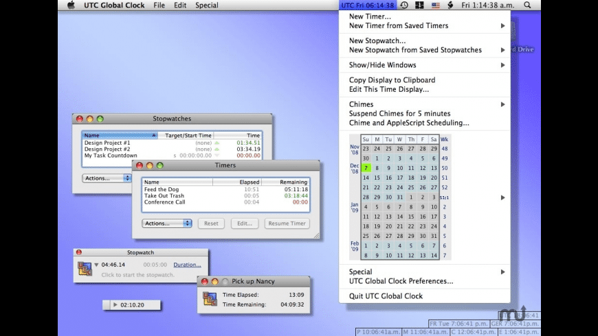 UTC Global Clock for Mac - review, screenshots