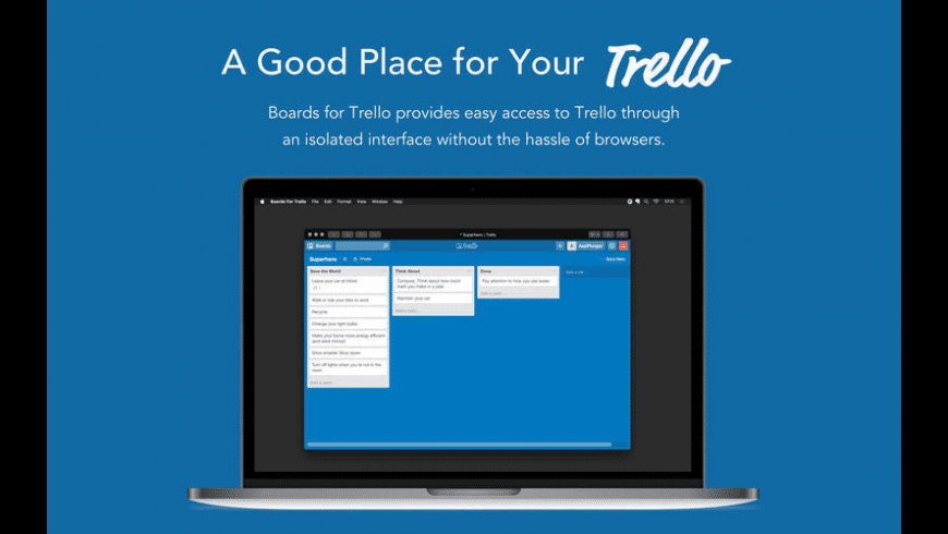 Boards for Trello for Mac - review, screenshots