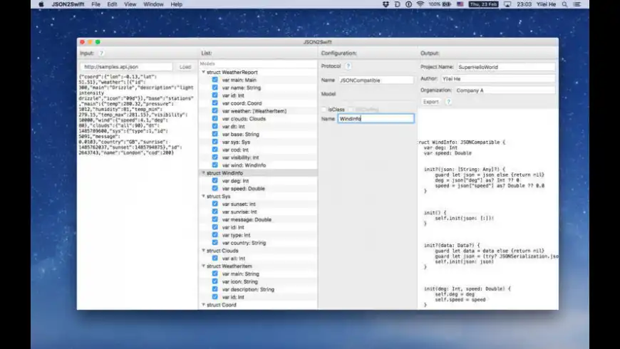 JSON2Swift JSON2Swift