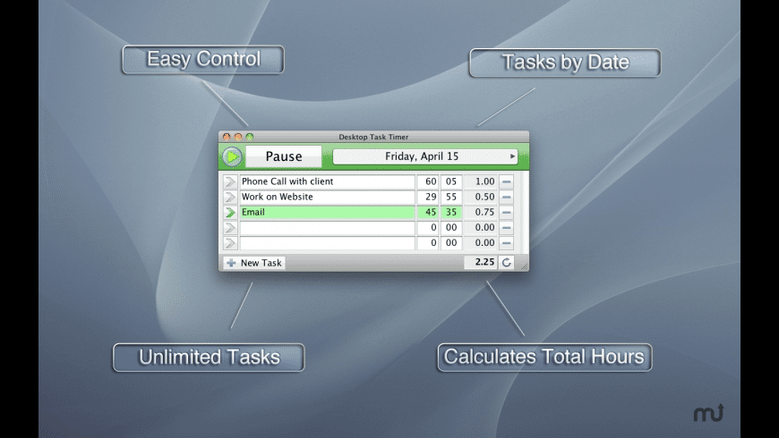 Desktop Task Timer for Mac - review, screenshots