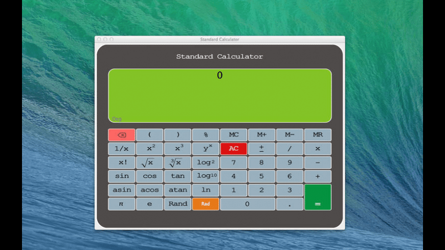 Standard Calculator for Mac - review, screenshots