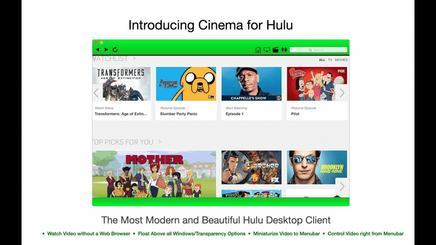 Hulu on macbook