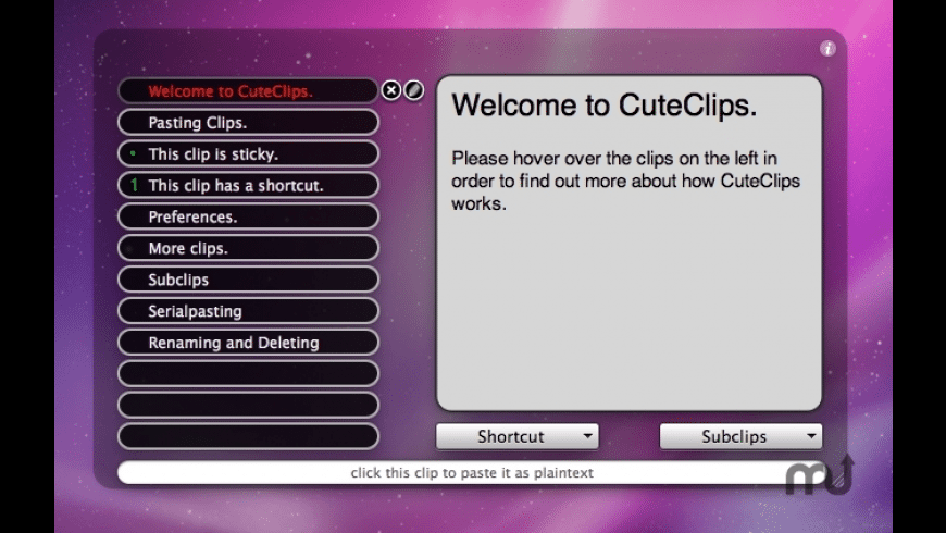 CuteClips for Mac - review, screenshots