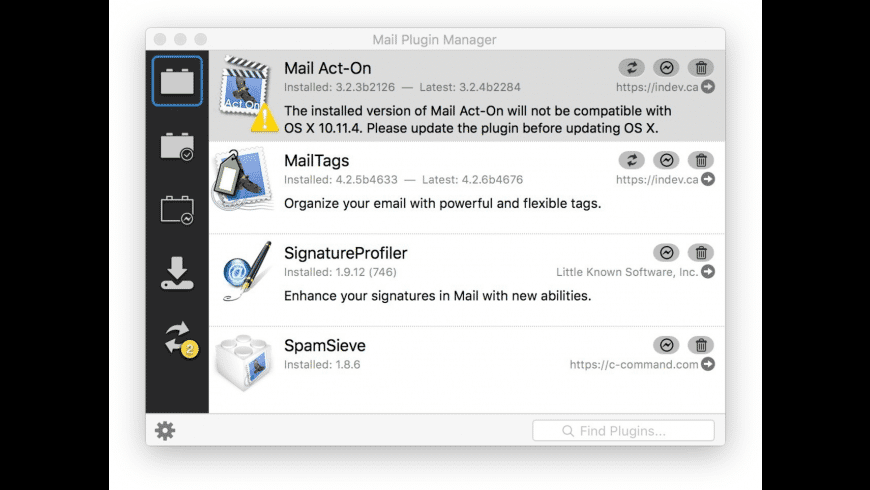 Mail Plugin Manager for Mac - review, screenshots