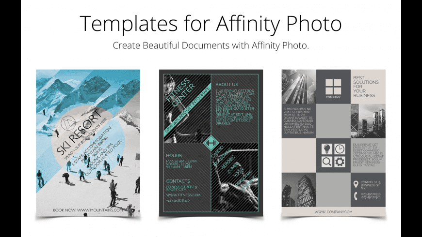 Templates for Affinity Photo for Mac - review, screenshots